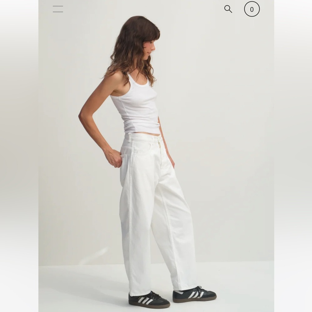 Jesse Kamm California Wide white denim size 2. - Picture 4 of 13